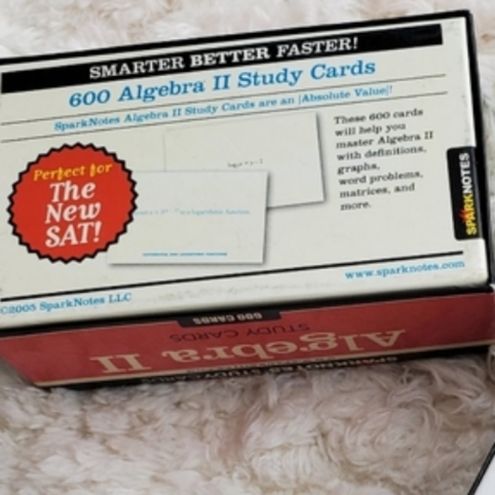 Spark Notes Flash Cards: Algebra II - Picture 2 of 5